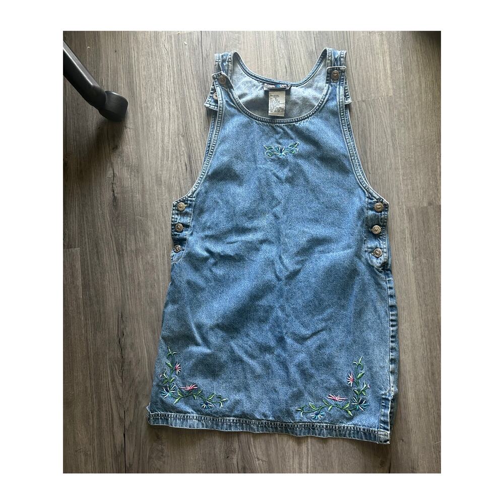 True Blue vintage denim jumper dress, size small
